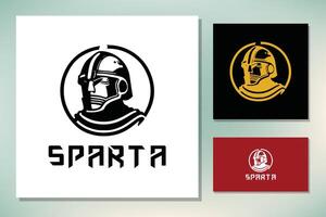 Sparta masker, spartaans helm voor Grieks Romeins krijger ridder soldaat logo logo ontwerp inspiratie vector