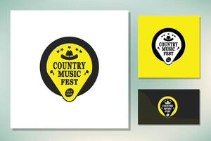 western muziek- land fest logo ontwerp vector