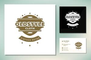 klassiek vintage retro label badge logo-ontwerp voor stoffen kleding vector