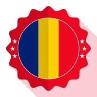 Roemenië kwaliteit embleem, label, teken, knop. vector illustratie.