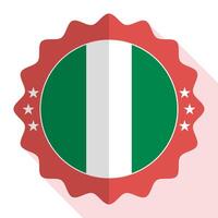 Nigeria kwaliteit embleem, label, teken, knop. vector illustratie.