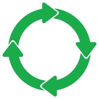 recycle symbool icoon. groen recycle of recycling pijlen icoon. vector recycle teken