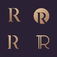 brief r logo sjabloon ontwerp vector