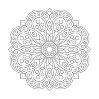 gemakkelijk mandala ontwerp voor kleur boek bladzijde vector