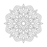 makkelijk ontwerp gemakkelijk mandala kleur boek bladzijde, vector