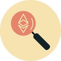 ethereum zoeken vector icoon