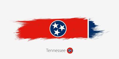 vlag van Tennessee ons staat, grunge abstract borstel beroerte Aan grijs achtergrond. vector