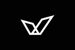 brief v X logo ontwerp sjabloon vector