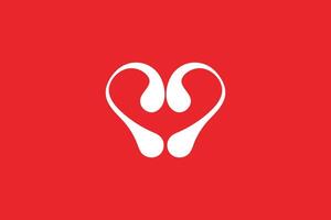 liefde tech logo ontwerp sjabloon vector