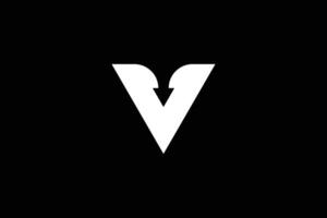 brief v naar beneden pijl logo ontwerp sjabloon vector