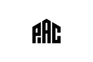 brief pac huis logo ontwerp sjabloon vector