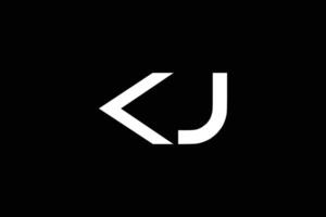 brief k j logo ontwerp sjabloon vector