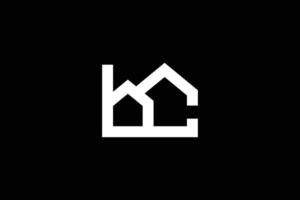 brief bc huis logo ontwerp sjabloon vector