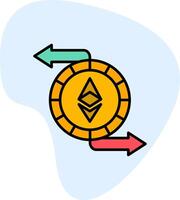 ethereum uitwisseling vector icoon