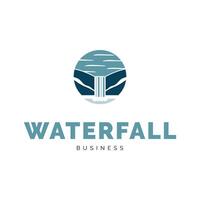 waterval icoon logo ontwerp sjabloon vector