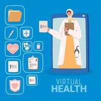 online gezondheidskaart vector