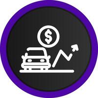 auto lening tarieven creatief icoon ontwerp vector