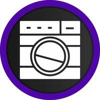 het wassen machine creatief icoon ontwerp vector