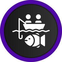 groot spel visvangst creatief icoon ontwerp vector