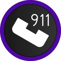 telefoontje 911 creatief icoon ontwerp vector