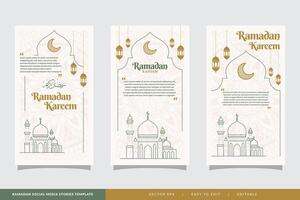 Ramadhan kareem sjabloon sociaal media verhalen geschikt voor Promotie, afzet vector