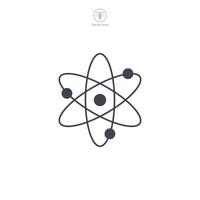 atoom, atomair neutron icoon symbool vector illustratie geïsoleerd Aan wit achtergrond