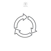 recycle icoon symbool vector illustratie geïsoleerd Aan wit achtergrond