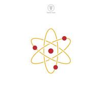 atoom, atomair neutron icoon symbool vector illustratie geïsoleerd Aan wit achtergrond