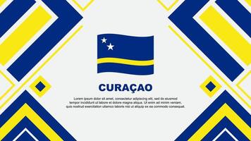 Curacao vlag abstract achtergrond ontwerp sjabloon. Curacao onafhankelijkheid dag banier behang vector illustratie. Curacao vlag