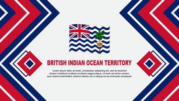 Brits Indisch oceaan gebied vlag abstract achtergrond ontwerp sjabloon. onafhankelijkheid dag banier behang vector illustratie. ontwerp