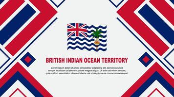 Brits Indisch oceaan gebied vlag abstract achtergrond ontwerp sjabloon. onafhankelijkheid dag banier behang vector illustratie. vlag
