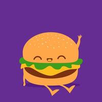 hamburger stripfiguur vector