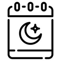vastend kalender icoon Ramadan, voor infografisch, web, app, enz vector