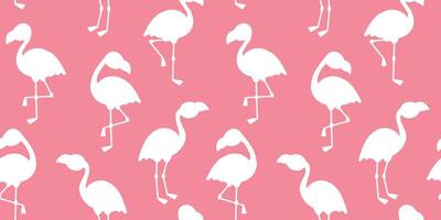 wit flamingo silhouet Aan roze achtergrond naadloos patroon voor kleding stof, omhulsel papier, afdrukken, decor. vector illustratie
