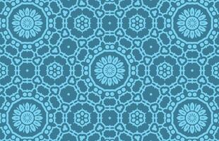 blauw bloemen muur ontwerp patroon vector