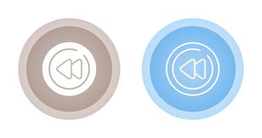 video terugspoelen cirkel vector icoon