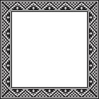 vector zwart monochroom plein nationaal Indisch patronen. nationaal etnisch ornamenten, grenzen, kozijnen. gekleurde decoraties van de volkeren van zuiden Amerika, Maya, inca, azteken
