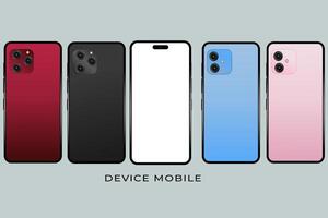 smartphone voorlopig ontwerp mockup vector