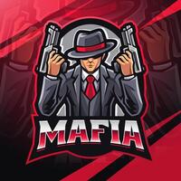 maffia esport mascotte logo ontwerp vector