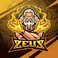 zeus esport mascotte logo ontwerp vector