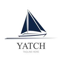 vector het zeilen boot jacht logo vector illustratie geïsoleerd Aan wit. jacht club logotype