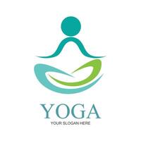 illustratie vector grafisch van yoga logo en symbool perfect voor winkel merken, kuuroorden, fitheid, Gezondheid, enz