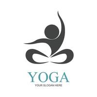 illustratie vector grafisch van yoga logo en symbool perfect voor winkel merken, kuuroorden, fitheid, Gezondheid, enz