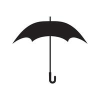 paraplu icoon. zwart silhouet Aan wit achtergrond. vector illustratie.