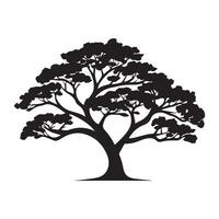 boom silhouet geïsoleerd Aan wit achtergrond. vector illustratie voor uw ontwerp.