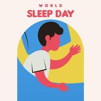 wereld slaap dag achtergrond illustrtaion vector