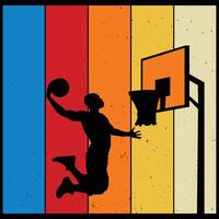 basketbal retro vector ontwerp