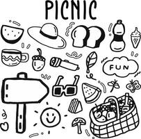 picknick element ontwerp voor Sjablonen. vector