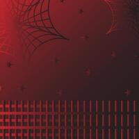 tekenfilm tekening spinneweb Aan rood achtergrond. gelukkig halloween feest. geweven band lijn patroon. vector