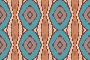 etnische ikat naadloze patroon in tribal. ontwerp voor achtergrond, behang, vectorillustratie, stof, kleding, tapijt, textiel, batik, borduurwerk. vector